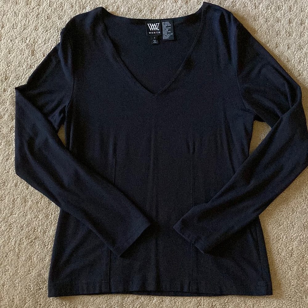 Worth black modal neck top